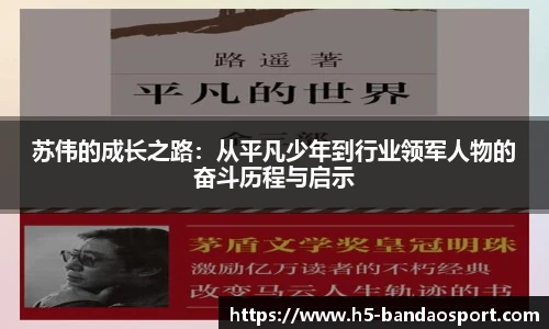 苏伟的成长之路：从平凡少年到行业领军人物的奋斗历程与启示